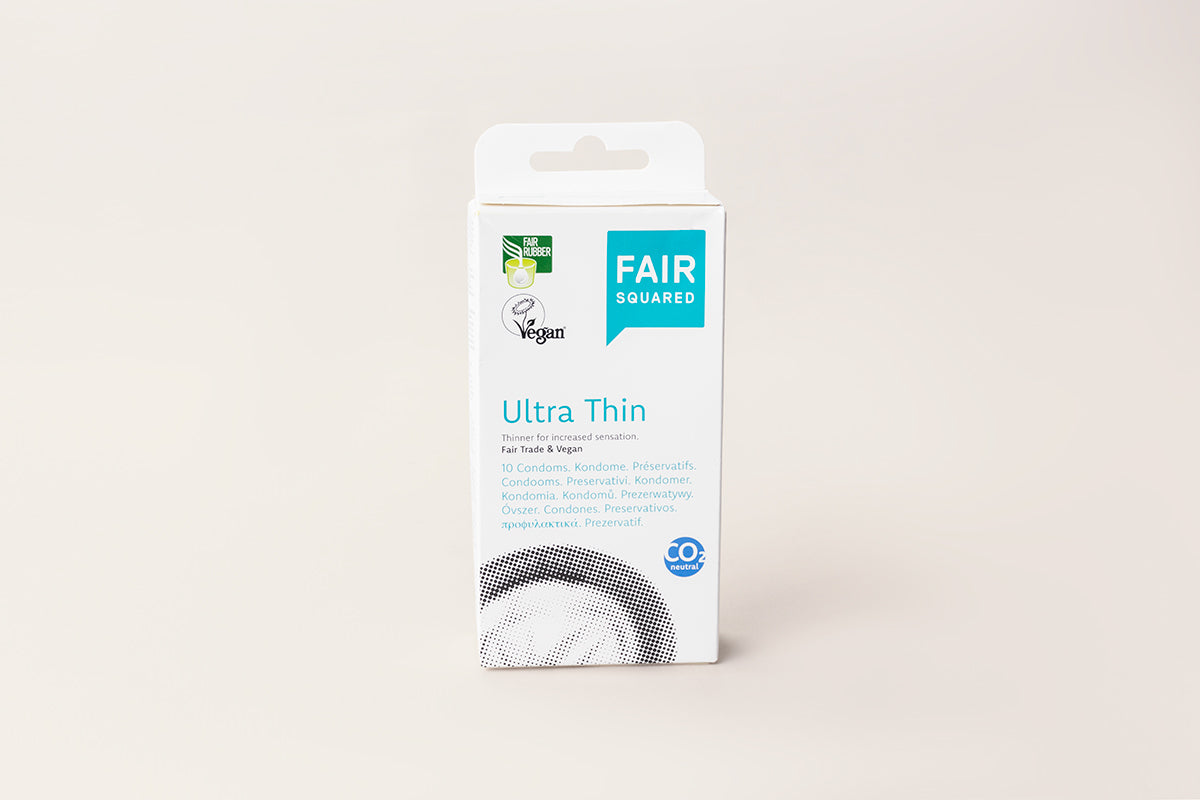 Preservativi vegani lubrificati "Ultrasottili" (pack da 10) | Fair Squared