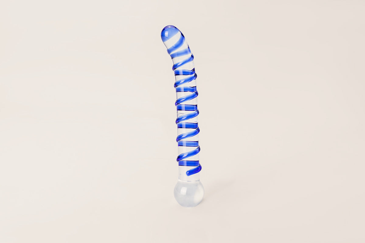 Glass dildo for G-spot "Mr. Swirly" | Glass